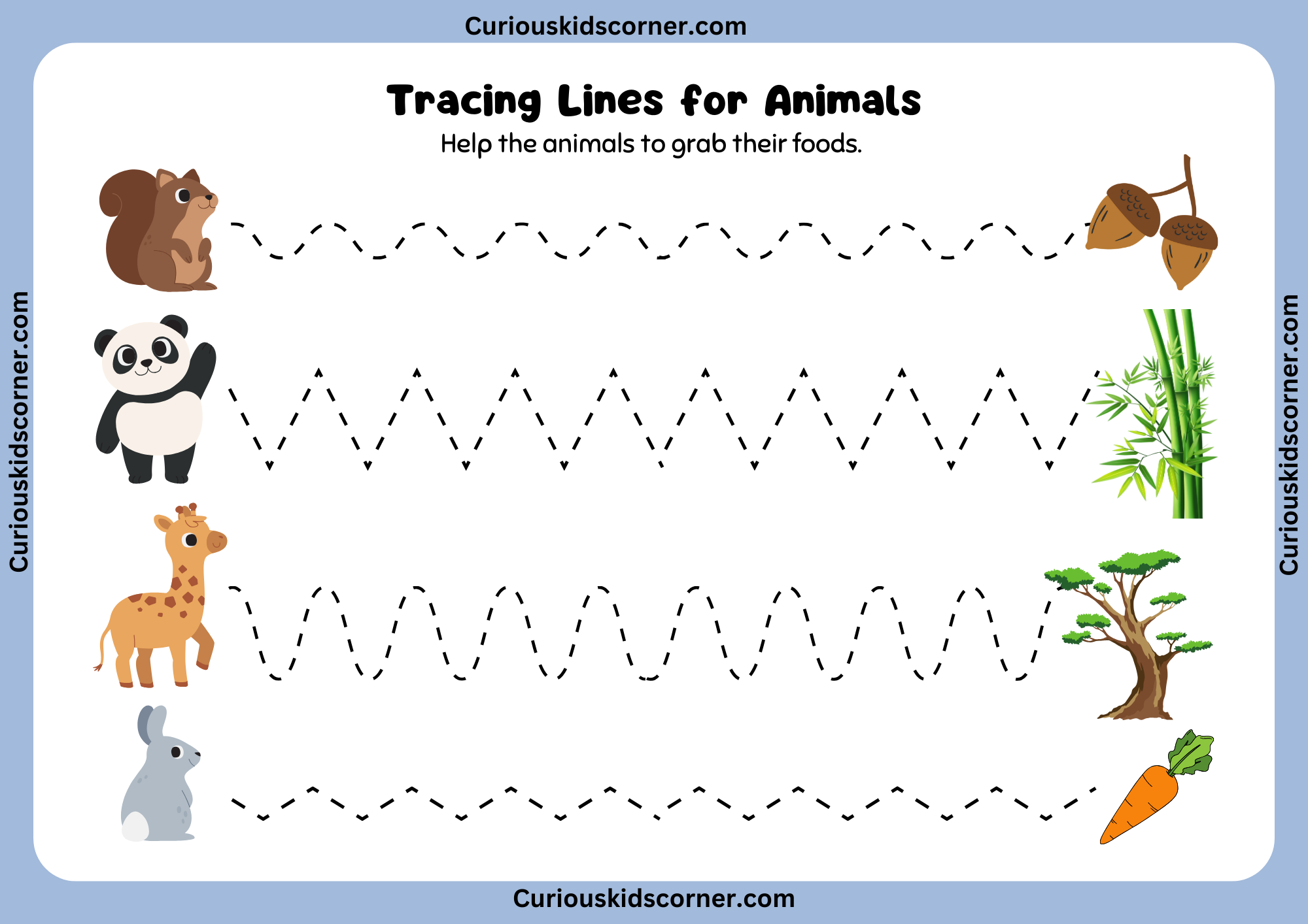 Tracing Skills Handwriting Printable Worksheets